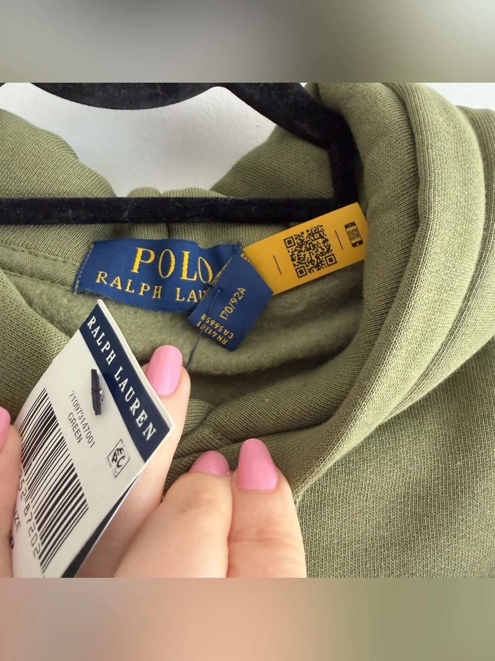 Polo Ralph Lauren Green Bear Fleece Hoodie NWT